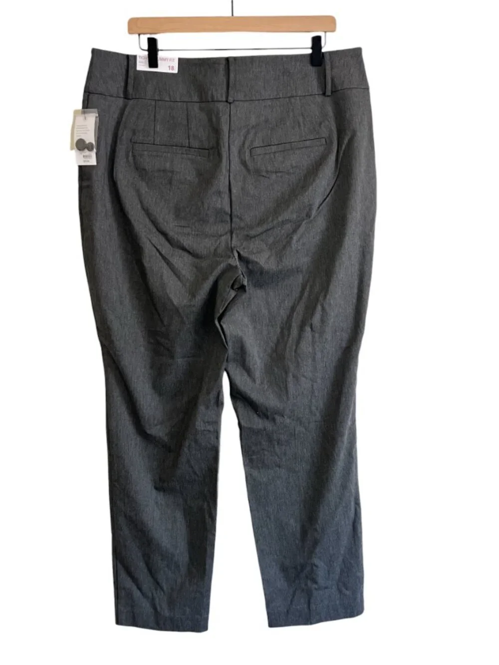 NWT Lane Bryant Gray Tighter Tummy High Rise Straight 4-Season Pants - Picture 5 of 7